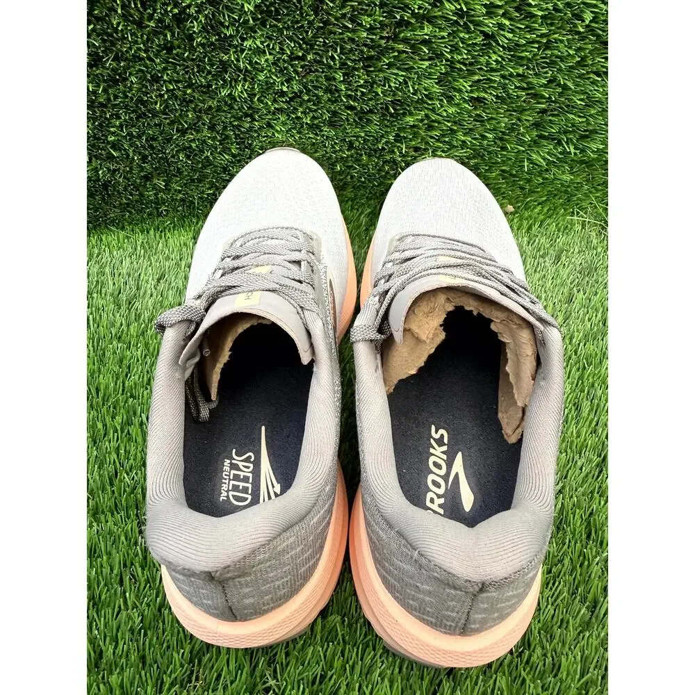 Brooks Launch 10 1203981B179 Athletic Sneaker Womens 10.5B Gray Knit Gym Jogging